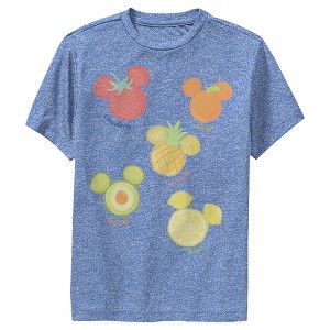 Boy's Disney Mickey Mouse Fruit Silhouettes Performance Tee - 1 of 4