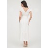 August Sky Women's V-Neck Short Sleeve Midi Dress - 2 of 4
