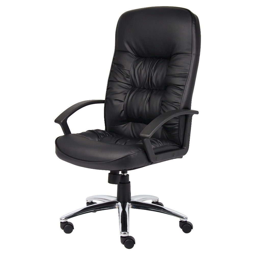 Photos - Computer Chair BOSS High Back LeatherPlus Chair Black -  Office Products 