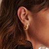Gold Chunky Huggie Hoops, 18K Gold Plated Handmade Hypoallergenic Earrings. - 3 of 4