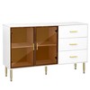 Okak 60" Large Coffee Bar Freestanding Storage for Kitchen, Cabinet Buffet Table with Acrylic Doors - 3 of 4