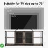 Farmhouse TV Stand for 65/75 inches TVs Industrial Entertainment Center w/Double Mesh Doors and Storage Cabinet - 3 of 4