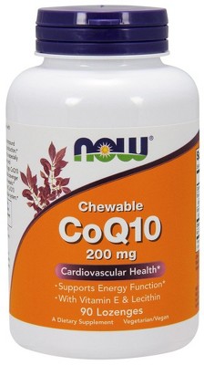 CoQ10 200mg w/Vit. E 100 IU by Now Foods  -  90 Chewable