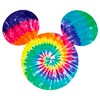 Juniors Womens Mickey & Friends Rainbow Tie-Dye Mickey Mouse Logo T-Shirt - 2 of 4