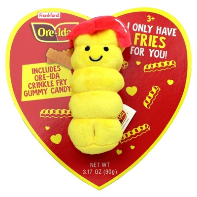 Ore Ida Valentine's Crinkle Fry Heart Box with Plush & Gummies - 3.17oz