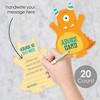 Big Dot of Happiness Monster Bash - Wish Card Little Monster Baby Shower Activities - Shaped Advice Cards Game - Set of 20 - 2 of 4