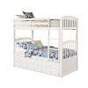 Twin Bunk Bed with Ladder, Safety Rail, Twin Trundle Bed with 3 Drawers for Teens Bedroom, Guest Room Furniture - 4 of 4