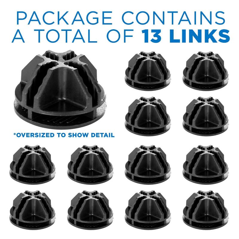 Mount-It! 24 Piece Storage Cube Connector | Fits Modular Storage Cube Organizers with 0.16" Wire Diameter | Black, 2 of 9