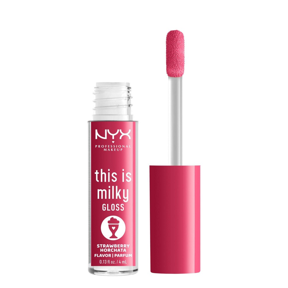 Photos - Lipstick & Lip Gloss NYX Professional Makeup This is Milky Gloss Hydrating Lip Gloss - Strawber 