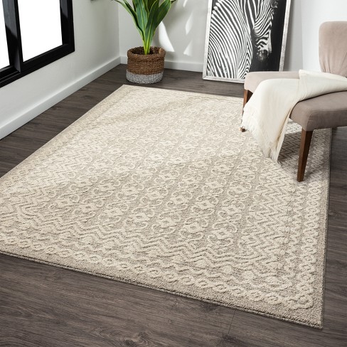 Luxe Weavers Marble Abstract Area Rug, Beige / 6x9