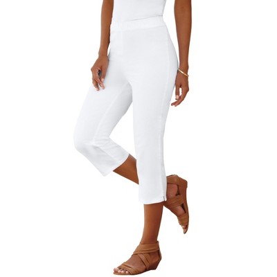 Roaman's Women's Plus Size Comfort Stretch Capri Jean