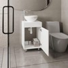 SEVOBAL Bathroom Vanities 18 Inch Free Standing Vanity with Vessel Sink and One Door Storage for Small Bathrooms, White, 28.35"*22.44"*11.42" - 3 of 4