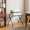 Luggage Rack, Metal Foldable Suitcase Stand for Guest Room, Holds up to 100 lb,Nylon Straps, Hotel, Bedroom, Closet - 4 of 4