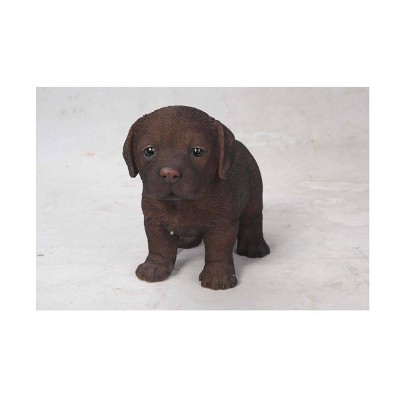 6" Polyresin Chocolate Standing Labrador Puppy Statue Brown - Hi-Line Gift