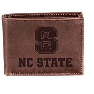 Evergreen NCAA North Carolina State Wolfpack Brown Leather Bifold Wallet Officially Licensed with Gift Box - 1 of 1