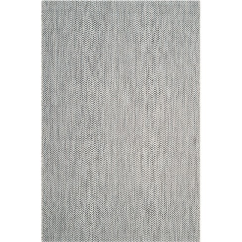 Courtyard Cy8022 Power Loomed Indoor/outdoor Area Rug - Grey/navy - 4 ...