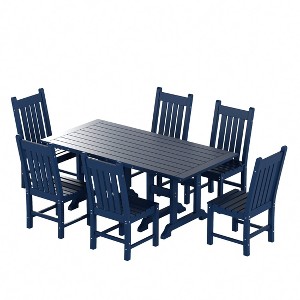 WestinTrends 7 Piece Outdoor Patio Dining Set Outdoor Table and Chair Set - 1 of 2