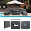 Tangkula 6PCS Patio Rattan Furniture Set Outdoor All Weather Wicker Conversation Set w/Cushioned Ottoman & Coffee Table - 3 of 4