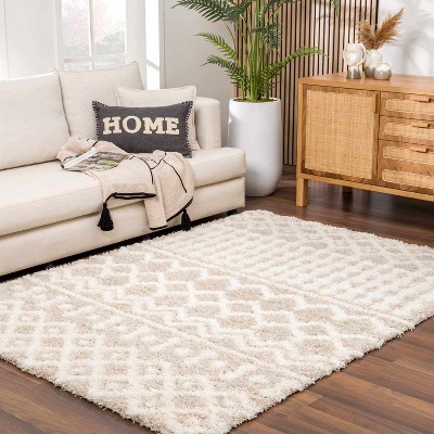 Hauteloom Prompton Cream Plush Area Rug