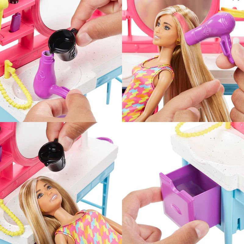 Barbie Doll and Hair Salon Playset, Color-Change Hair, 5 of 8