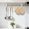 REGALWOVEN Heat Resistant 4 Piece Oven Mitts and Pot Holders Set for Kitchen Use - 2 of 4