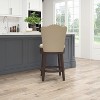 Hillsdale Furniture Edenwood Swivel Counter Height Barstool Cream: Matte Finish, Upholstered, Wood Legs - 2 of 4