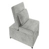 76'' Convertible Wide-Welt Corduroy Sofa Sleeper Sofa Chair W/ Pull-Out Bed Ash - 3 of 4