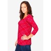 Jessica London Women's Plus Size Stretch Cotton Scoop Neck Tee - 4 of 4