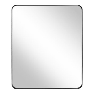 TopComfy Makeup Mirrors Deep Frame Rectangle Mirror Modern Dresser Mirror Wall Mounted Decor Decorative Wall Mirror for Bedroom, Black, 36"*30"*1.2" - 1 of 4