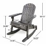 GDFStudio Cartagena Outdoor Acacia Wood Adirondack Rocking Chair - 4 of 4