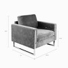 NicBex Polyester Fabric Accent Chair,Upholstered Living Room Chairs with High Track Arms,Modern Comfy Arm Chair,Accent Chairs for Living Room - 3 of 4