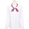 INSPIRE CHIC Women's Colorful Striped Satin Square Neck Scarves Neckerchief 1Pc - 2 of 4
