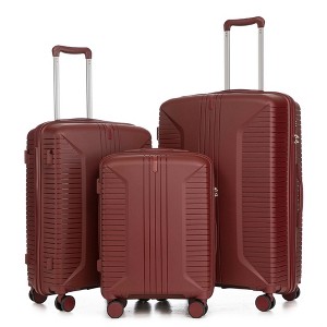 MAYEERTY 3-Piece Luggage Set (20"/24"/28") - PP Spinner Wheels, Carry-On, Matching Color, Combination Lock - 1 of 4