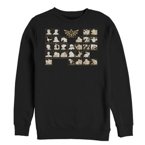 Men's Nintendo Legend of Zelda Ocarina Light Periodic Table Sweatshirt - 1 of 3