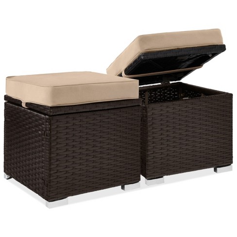 Wicker ottoman hot sale target