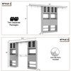 Aheaplus Set of Two 80"-120"W Closet System With Door And Wooden Drawers - 4 of 4