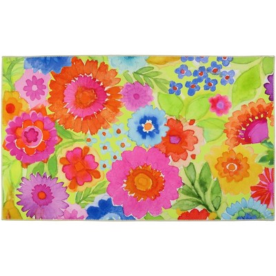 Homefires Magical Garden Indoor Rug – Whimsical Rectangle Area Accent Rug with Vibrant Garden Scene