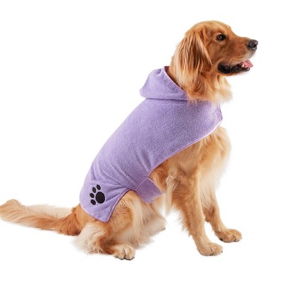 Bone Dry Embroidered Paw Pet Robe