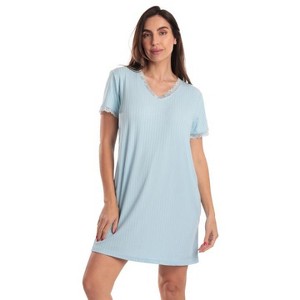 Just Love Short Sleeve Nightgown for Women – Cozy, Lightweight Sleepwear with Classic Design - 1 of 3
