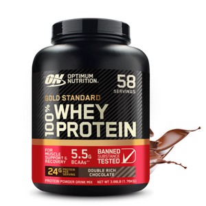 Optimum Nutrition Gold Standard 100% Whey Protien - Double Chocolate - 3.89lbs - 1 of 4