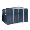 Weatherproof 10x8FT Galvanized Steel Garden Shed with Lockable Door, Windows & Ventilation, Low Maintenance -Coolbibila - 3 of 4