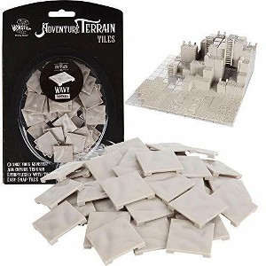 Monster Adventure Terrain- 50pc Wavy Style Tile Expansion Pack-Paintable 1"x1" Tile Set- Easy Snap Creates Amazing Tabletop Terrain in - 1 of 1