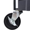 VYNXARIA 3 Layers Folding Collapsible Service Cart Pack-N-Roll Folding Collapsible Service Cart, Black, 50 Lb. Load Capacity per Shelf - 4 of 4