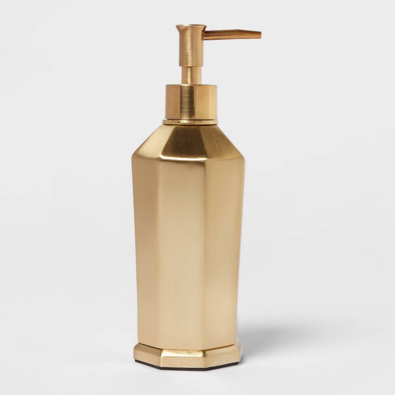 Solid Soap Pump Faceted Gold - Threshold&#8482;, 1 of 5