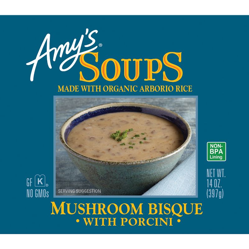 Amy&#39;s Gluten Free Mushroom Bisque Soup with Porcini and Arborio Rice - 14oz, 5 of 7
