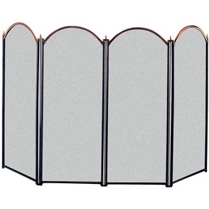 Panacea Black/Gray Antique Brass Fireplace Screen - 1 of 1