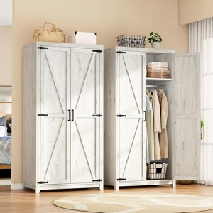 AMERLIFE Farmhouse Armoire Wardrobe Closet - 1 of 4
