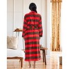 ADR Women's Long Robe, Fleece Plush Robe Woman, Cozy Regular & Plus Size Women's Bath Robe - 3 of 3