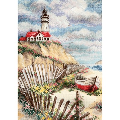 Dimensions Gold Petite Counted Cross Stitch Kit 5"X7"-Cliffside Beacon (18 Count)