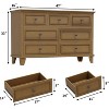 7 Drawer Dresser for Bedroom, 47"W Wooden Chest of Drawers with Metal Handles, Large Dresser TV Stand, Clothes Storage Organizer for Bedroom - 2 of 4